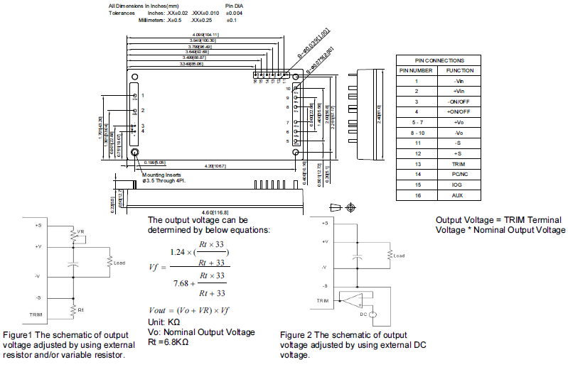 Cincon CFB600-300S 600W 2:1 Input DC-DC Converters